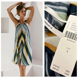 Anthropologie Halter Bow Back Mini  Dress NWOT